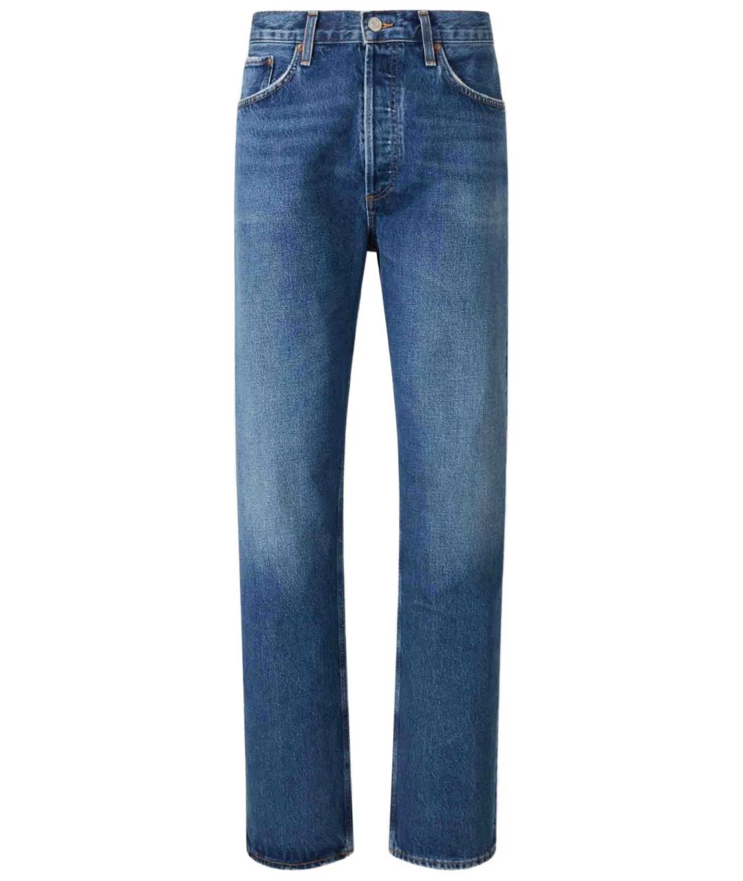 AGOLDE Синие хлопковые прямые джинсы, фото 1