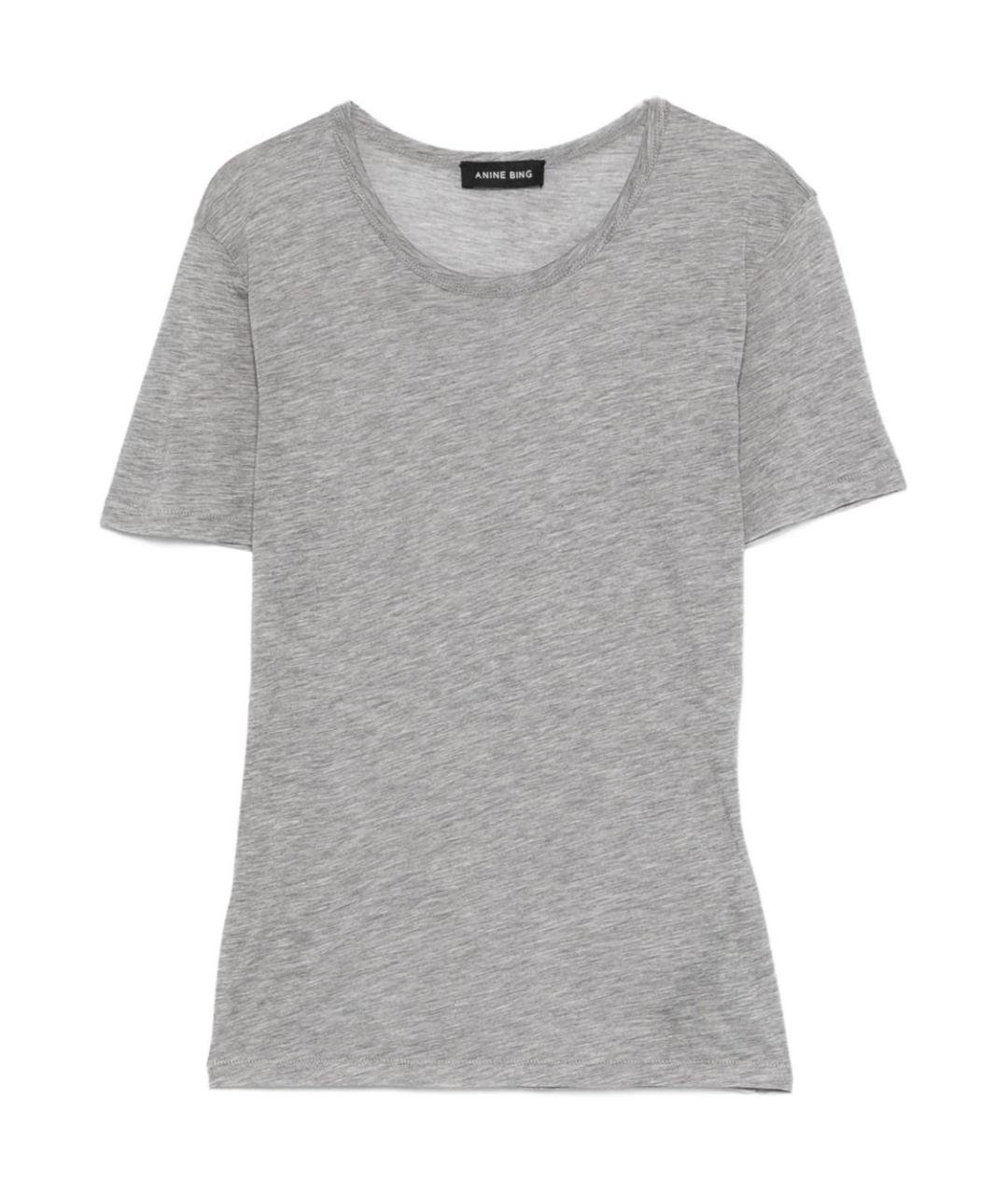 ANINE BING Серая футболка, фото 1