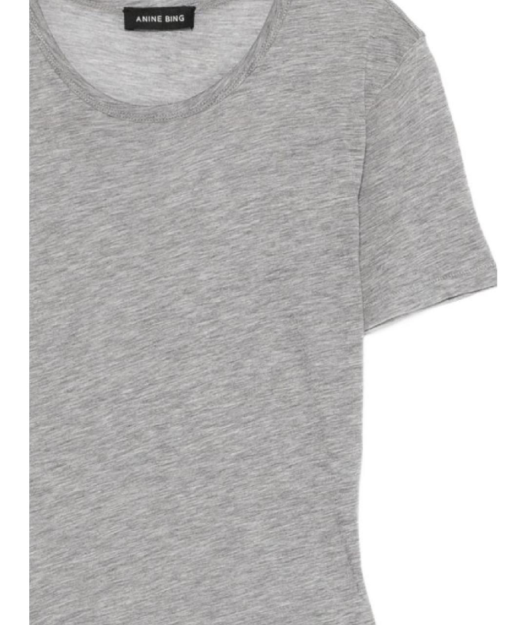 ANINE BING Серая футболка, фото 2