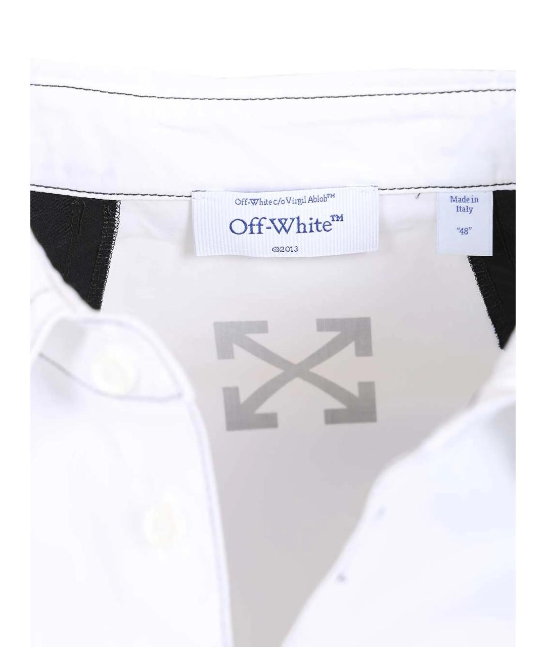 OFF-WHITE Белая хлопковая кэжуал рубашка, фото 3