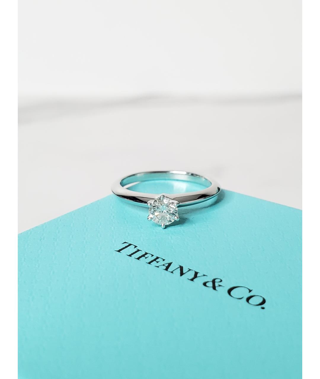 TIFFANY&CO Серебряное платиновое кольцо, фото 4