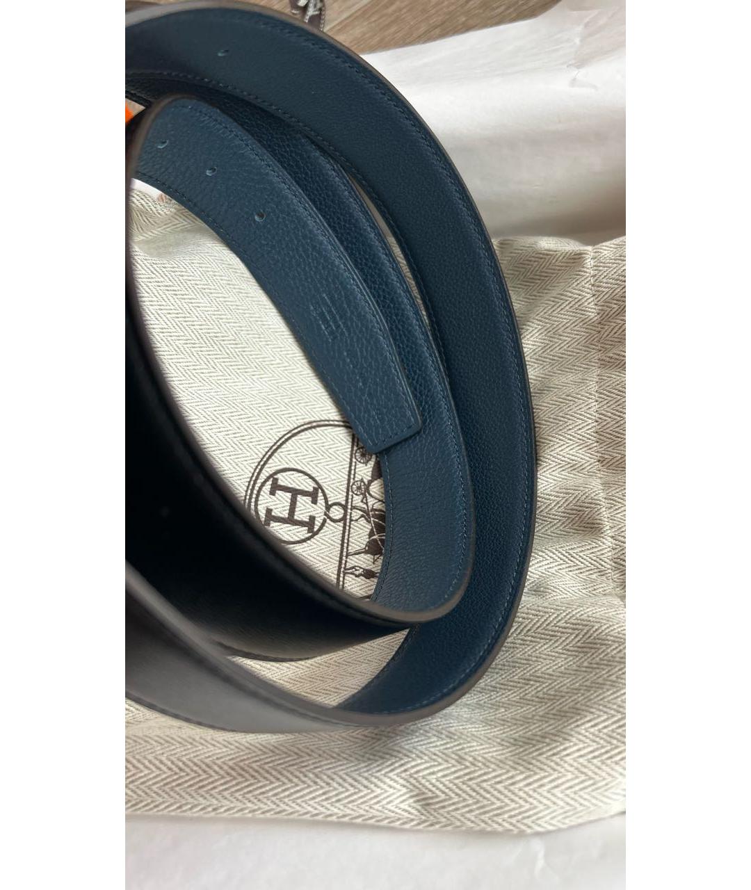 HERMES Коричневый кожаный ремень, фото 2