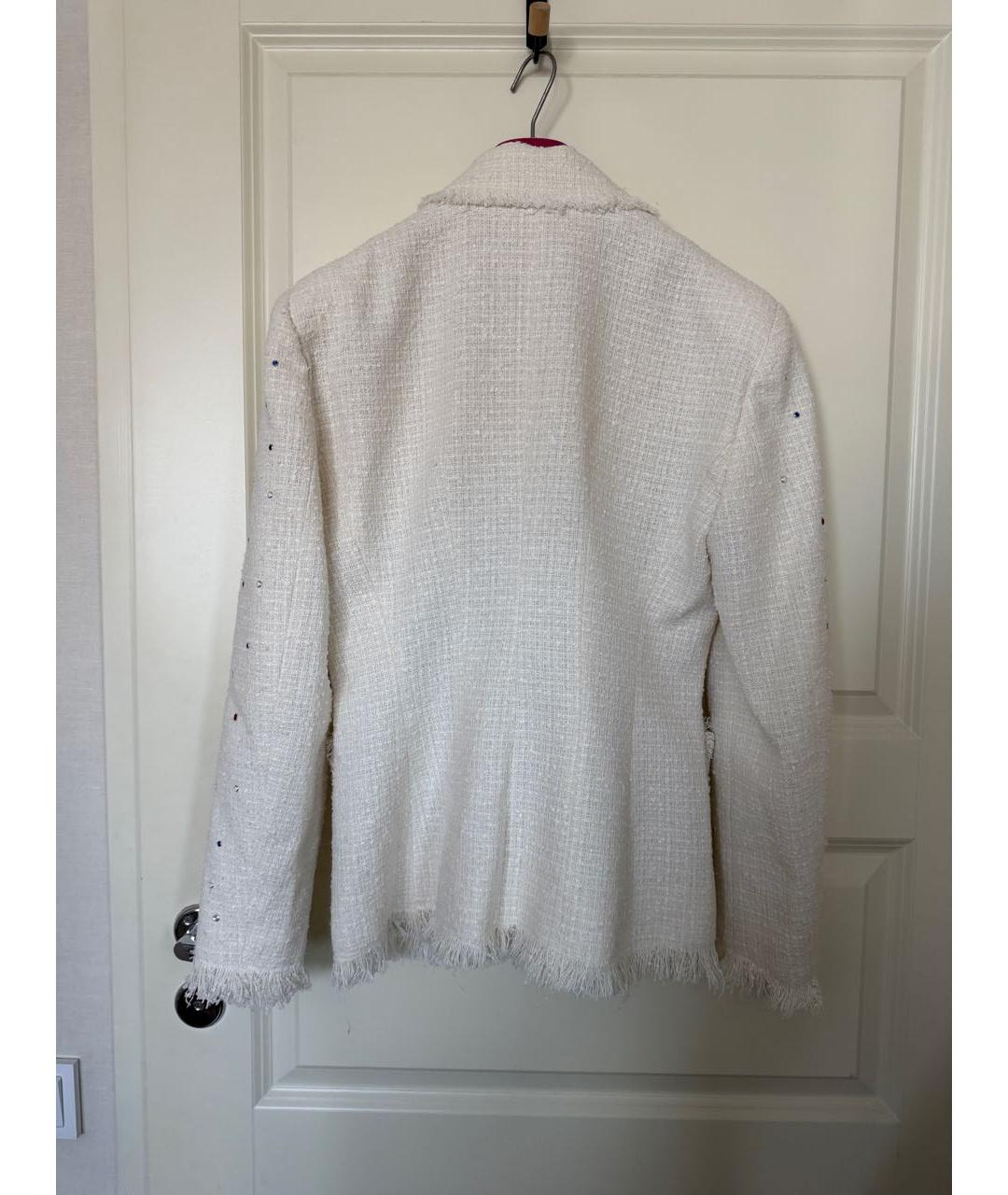 MSGM Белый хлопковый жакет/пиджак, фото 2