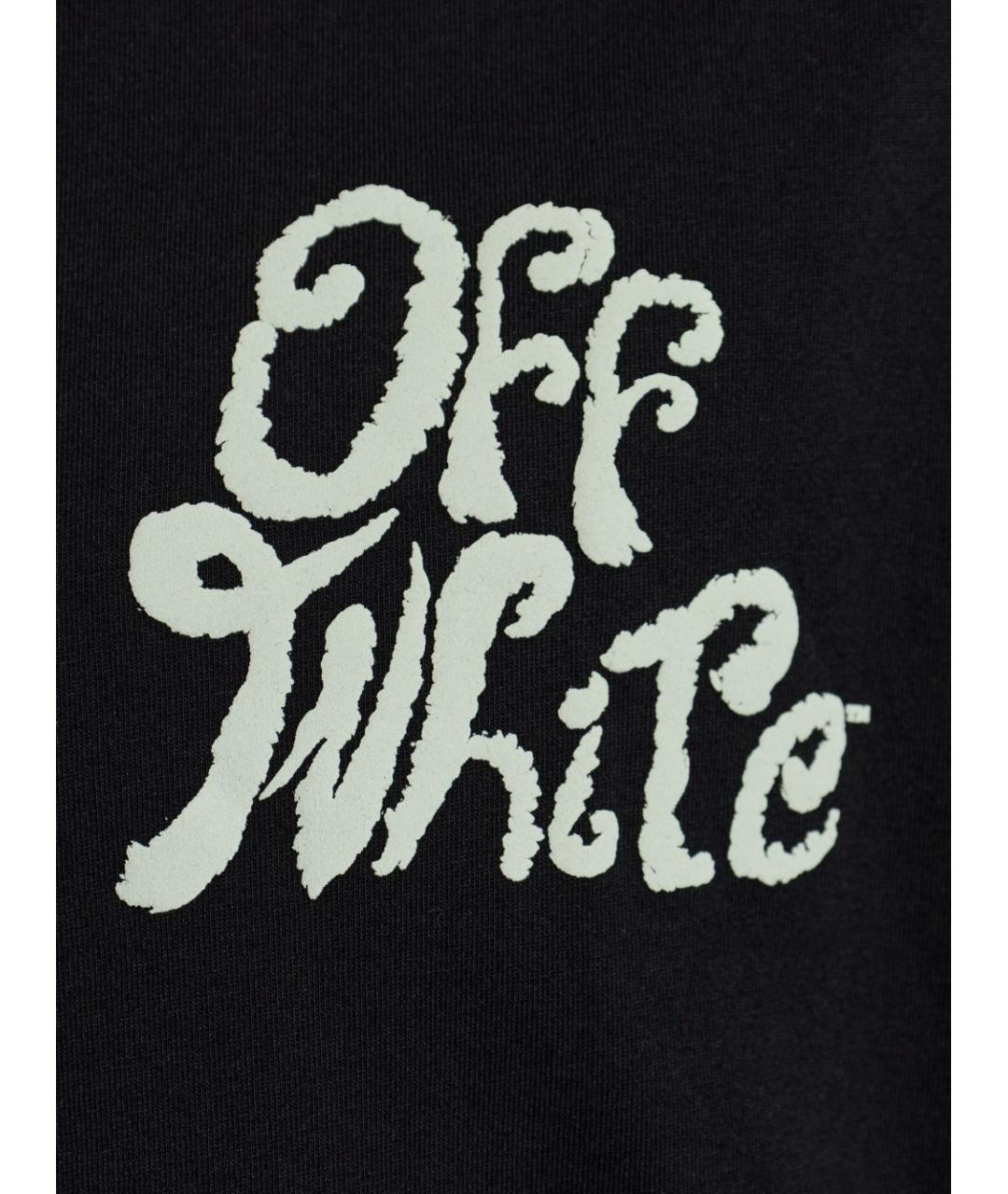 OFF-WHITE Черная хлопковая футболка, фото 2