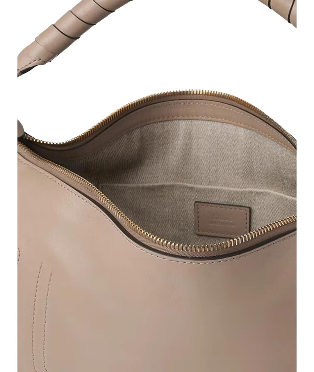 CHLOE Бежевая кожаная сумка через плечо, фото 5