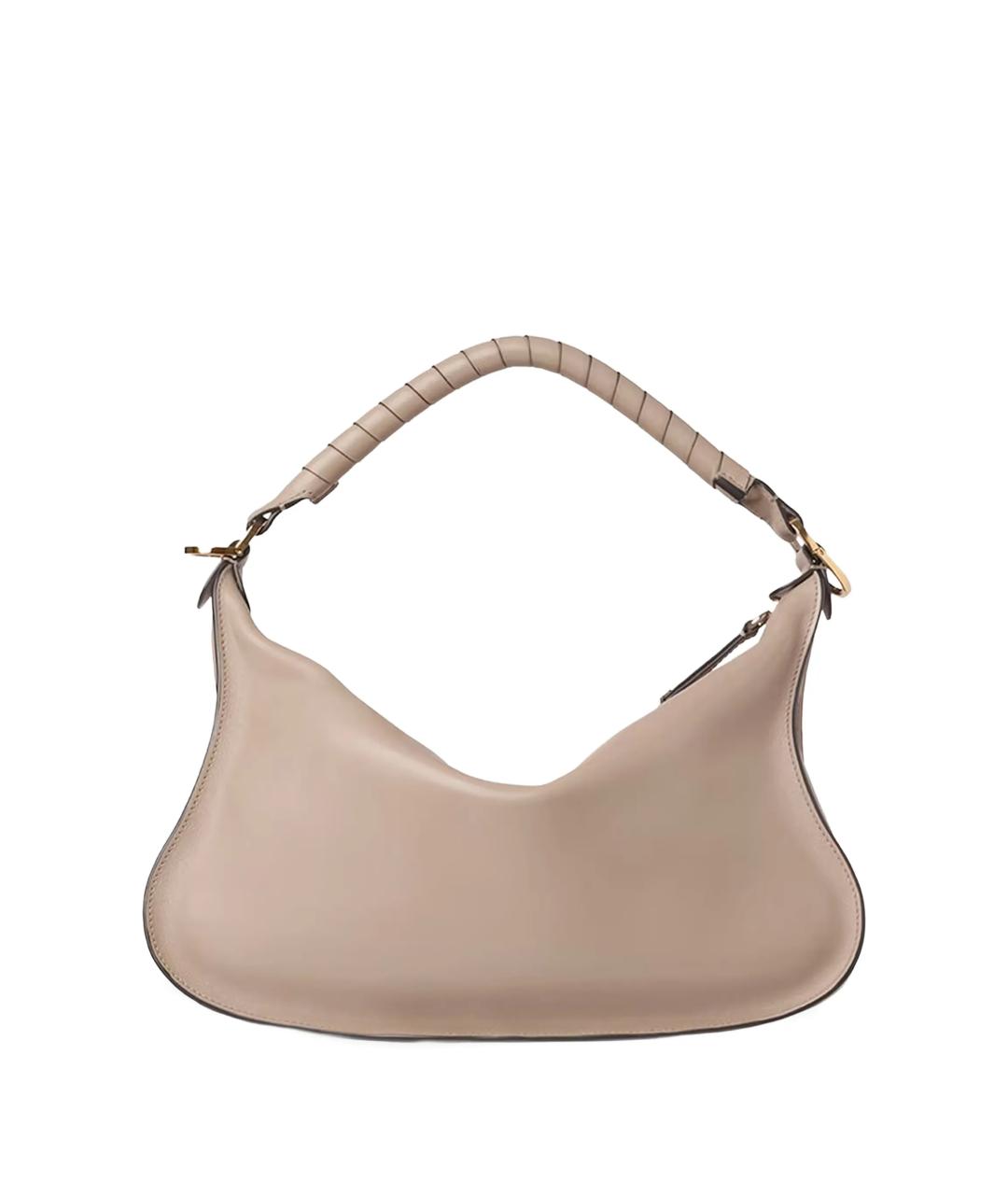 CHLOE Бежевая кожаная сумка через плечо, фото 3