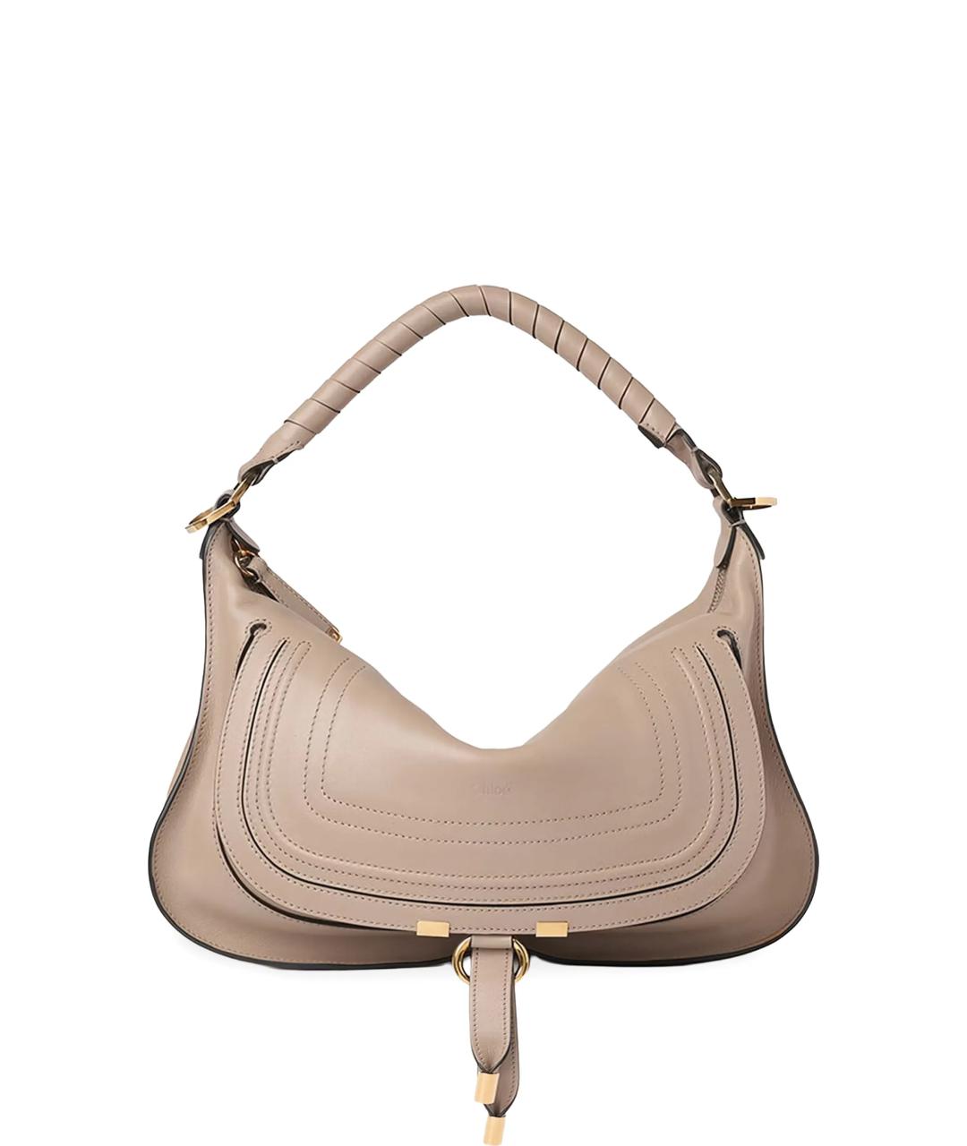 CHLOE Бежевая кожаная сумка через плечо, фото 1