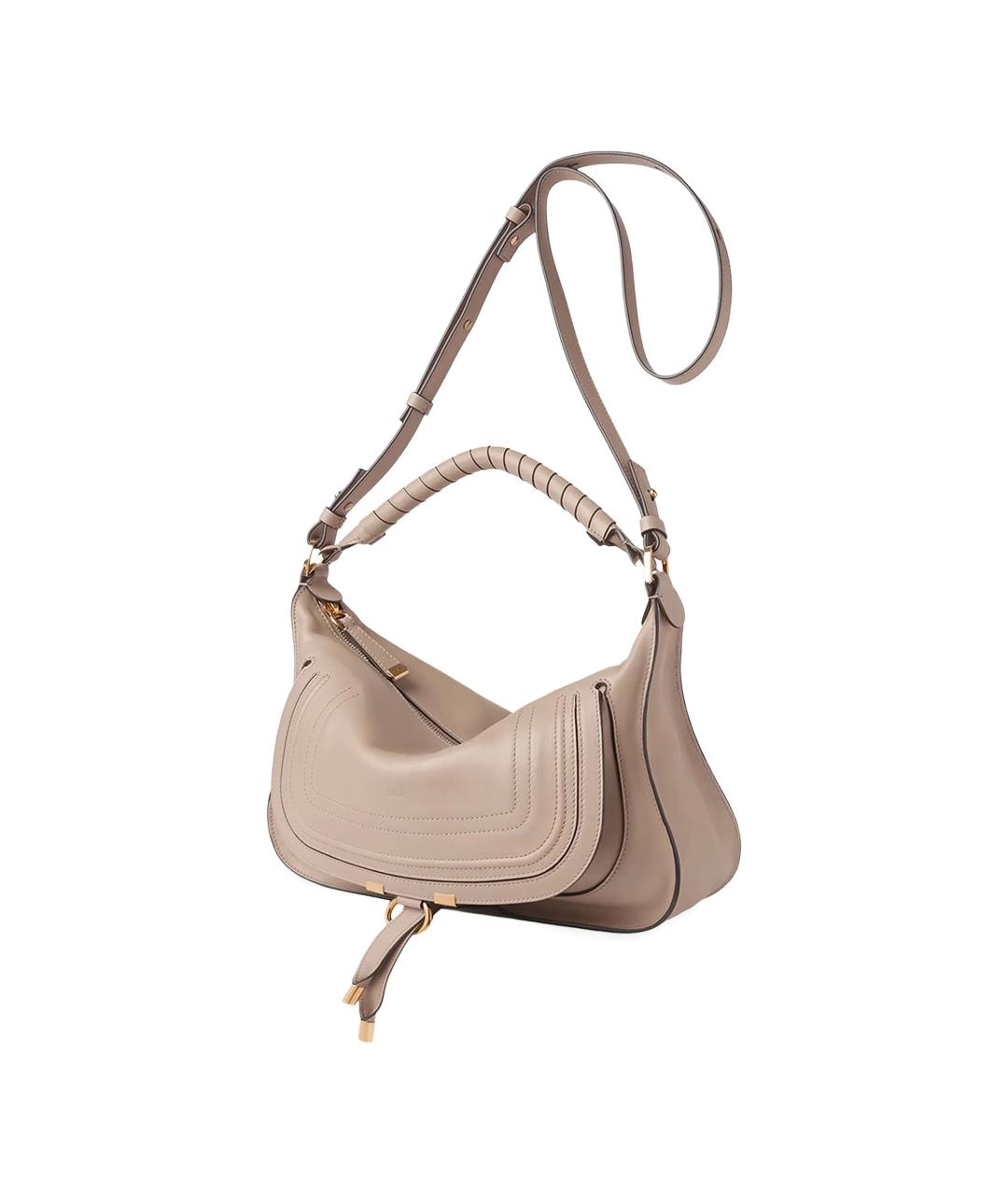 CHLOE Бежевая кожаная сумка через плечо, фото 2
