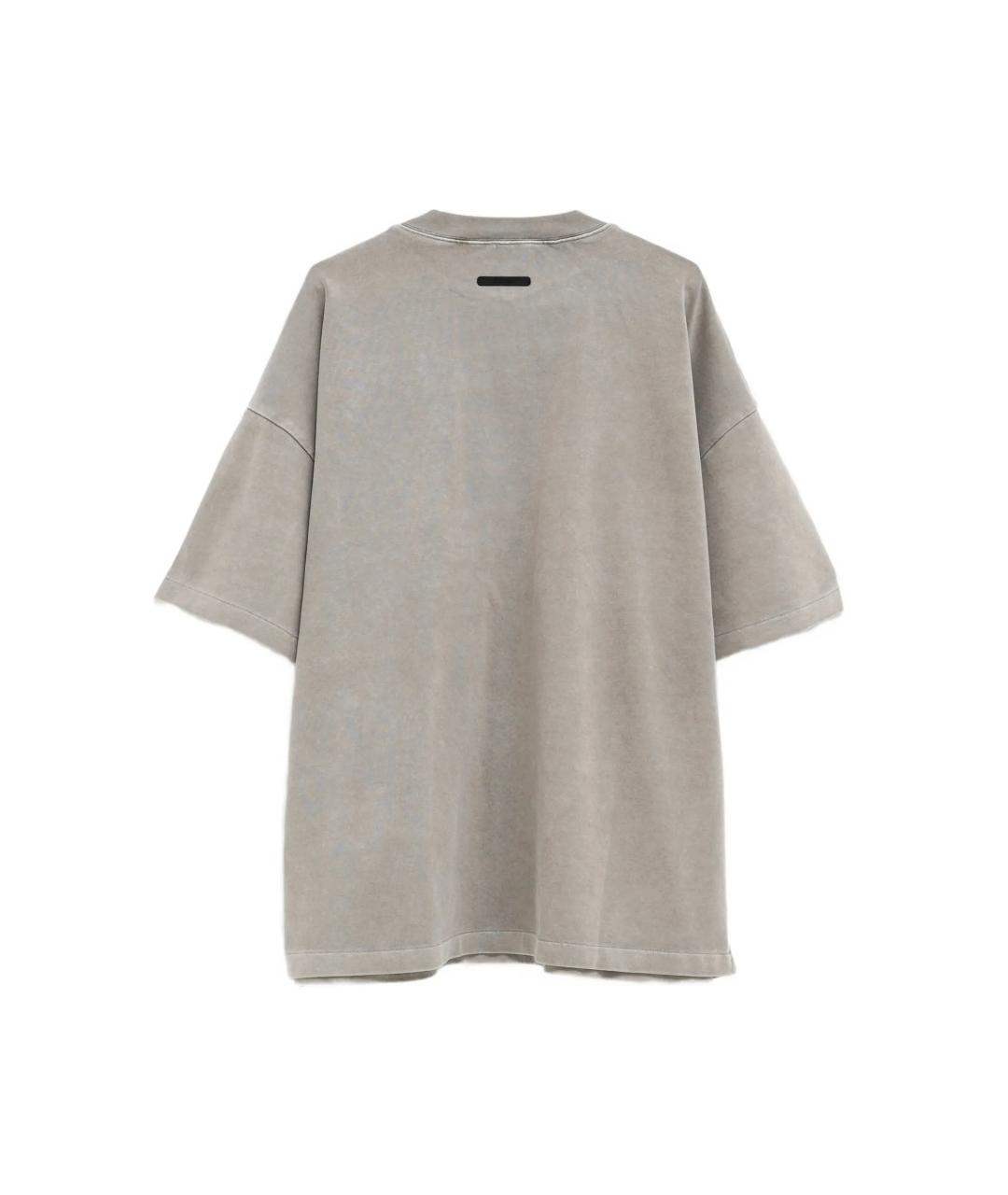 FEAR OF GOD ESSENTIALS Бежевая хлопковая футболка, фото 3