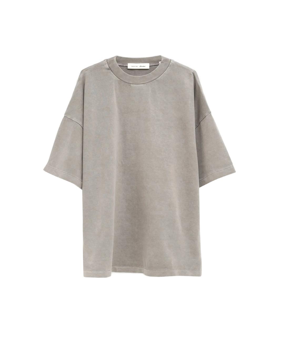 FEAR OF GOD ESSENTIALS Бежевая хлопковая футболка, фото 4