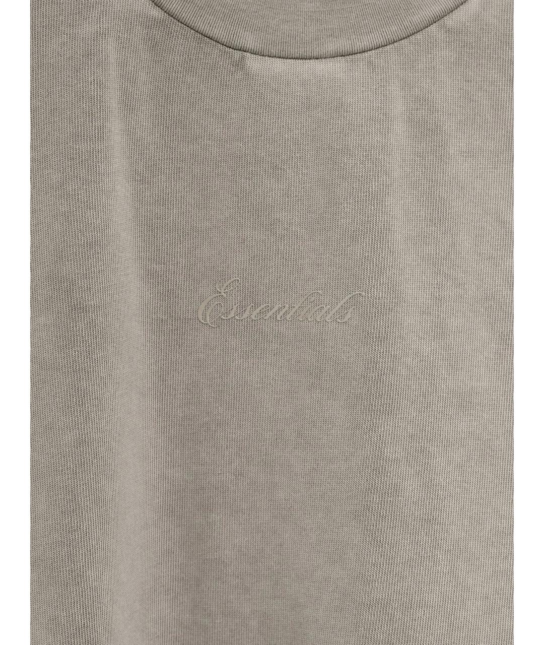 FEAR OF GOD ESSENTIALS Бежевая хлопковая футболка, фото 2