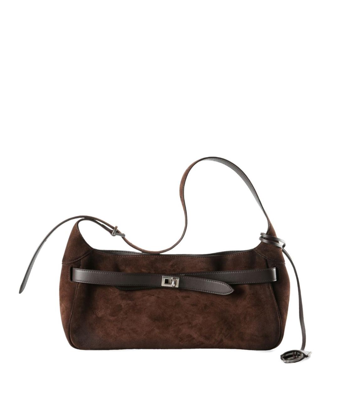 BALENCIAGA Коричневая замшевая сумка через плечо, фото 1