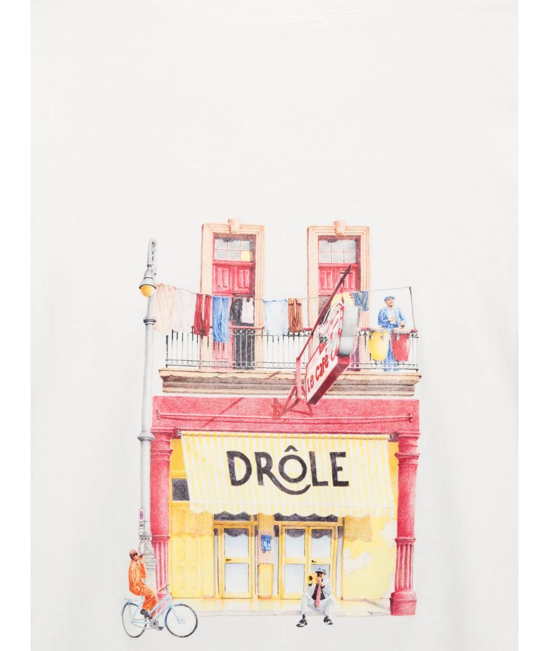 Drole de Monsieur Бежевая хлопковая футболка, фото 2