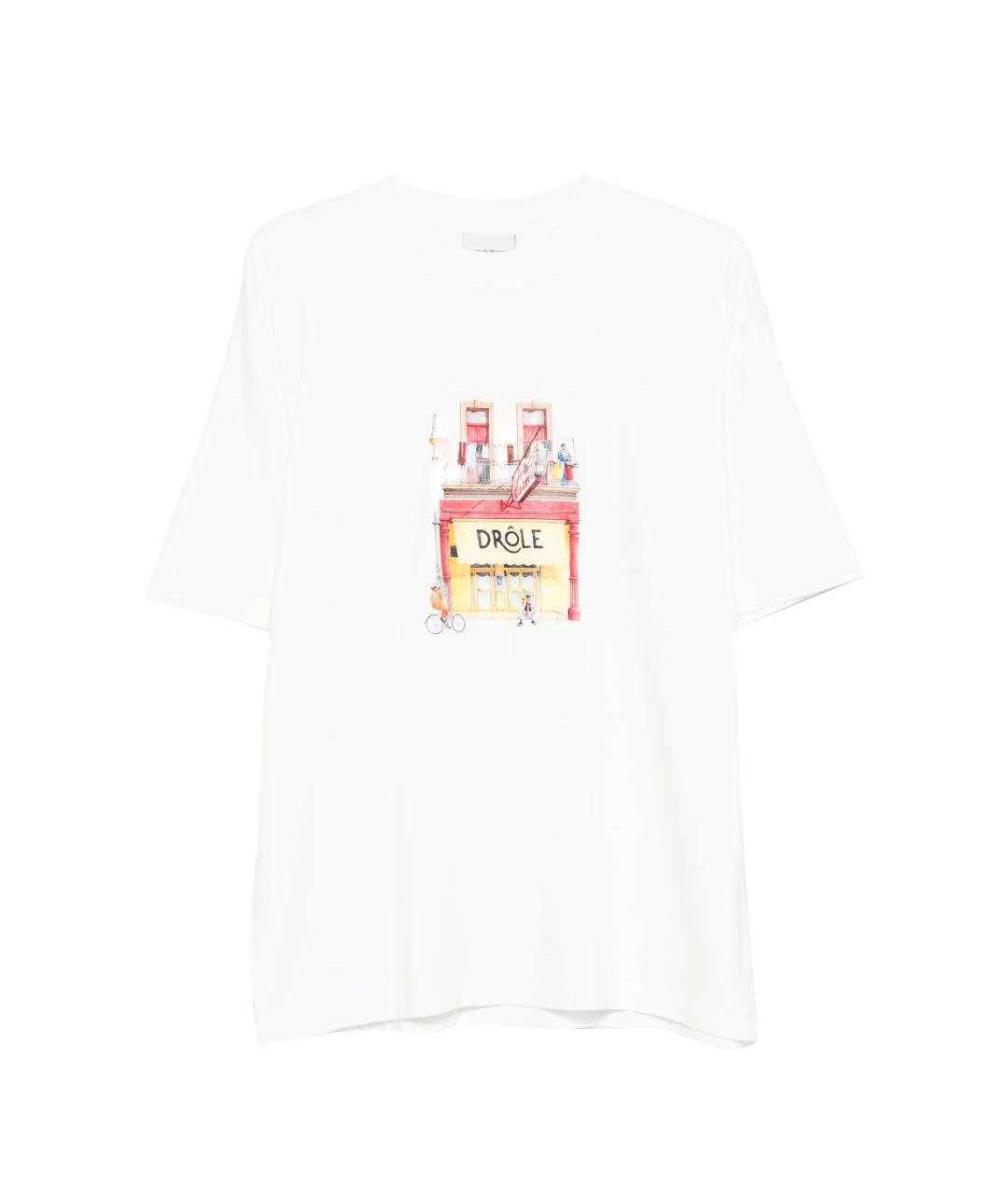 Drole de Monsieur Бежевая хлопковая футболка, фото 1