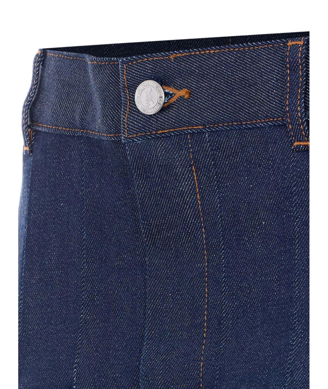 A.P.C. Синяя хлопковая юбка мини, фото 2