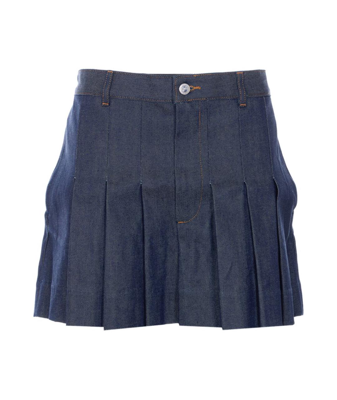 A.P.C. Синяя хлопковая юбка мини, фото 1