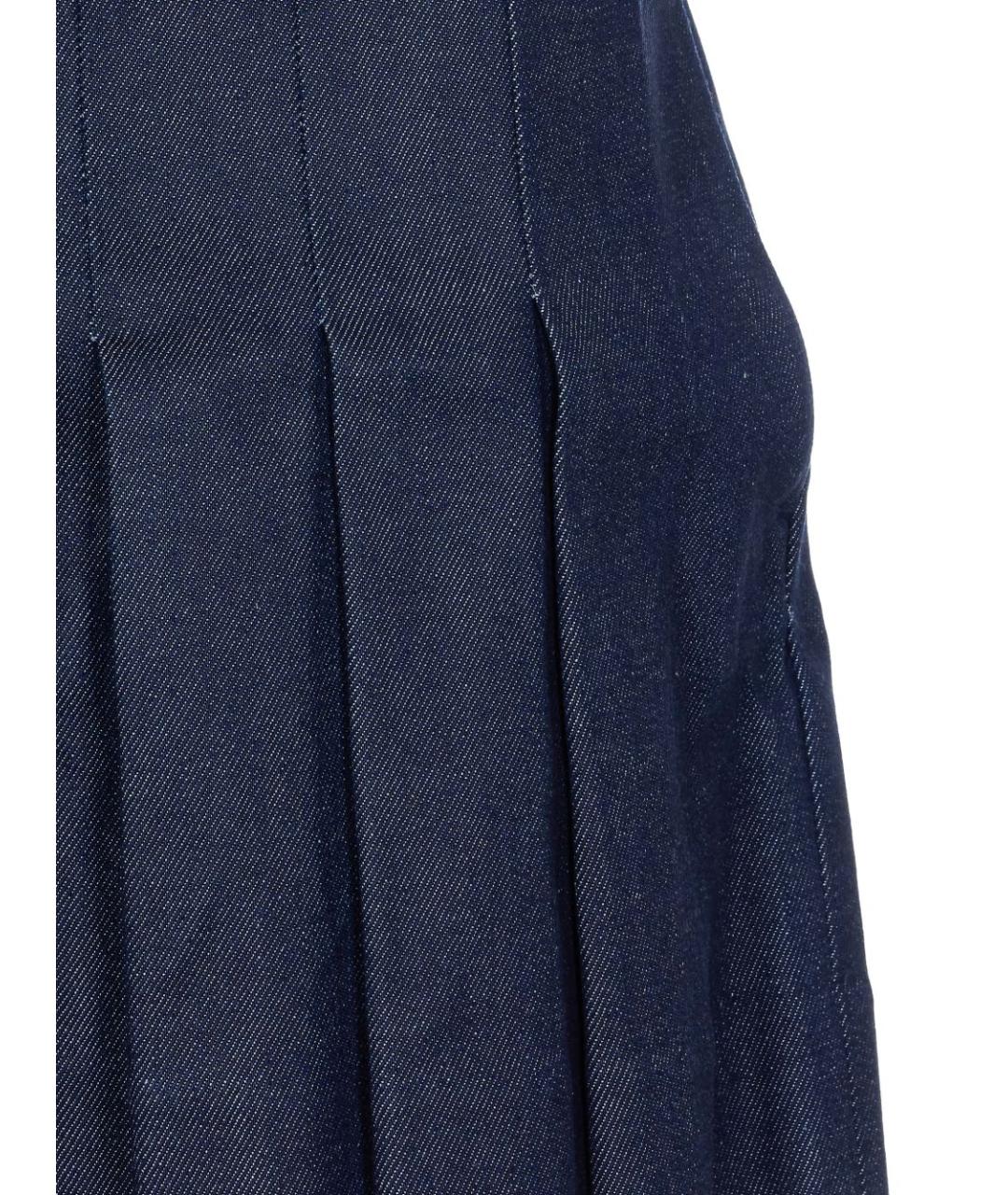 A.P.C. Синяя хлопковая юбка мини, фото 3