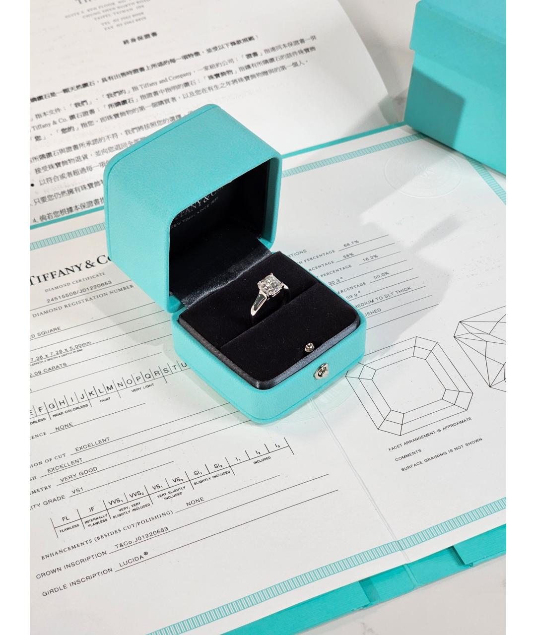 TIFFANY&CO Серебряное платиновое кольцо, фото 2