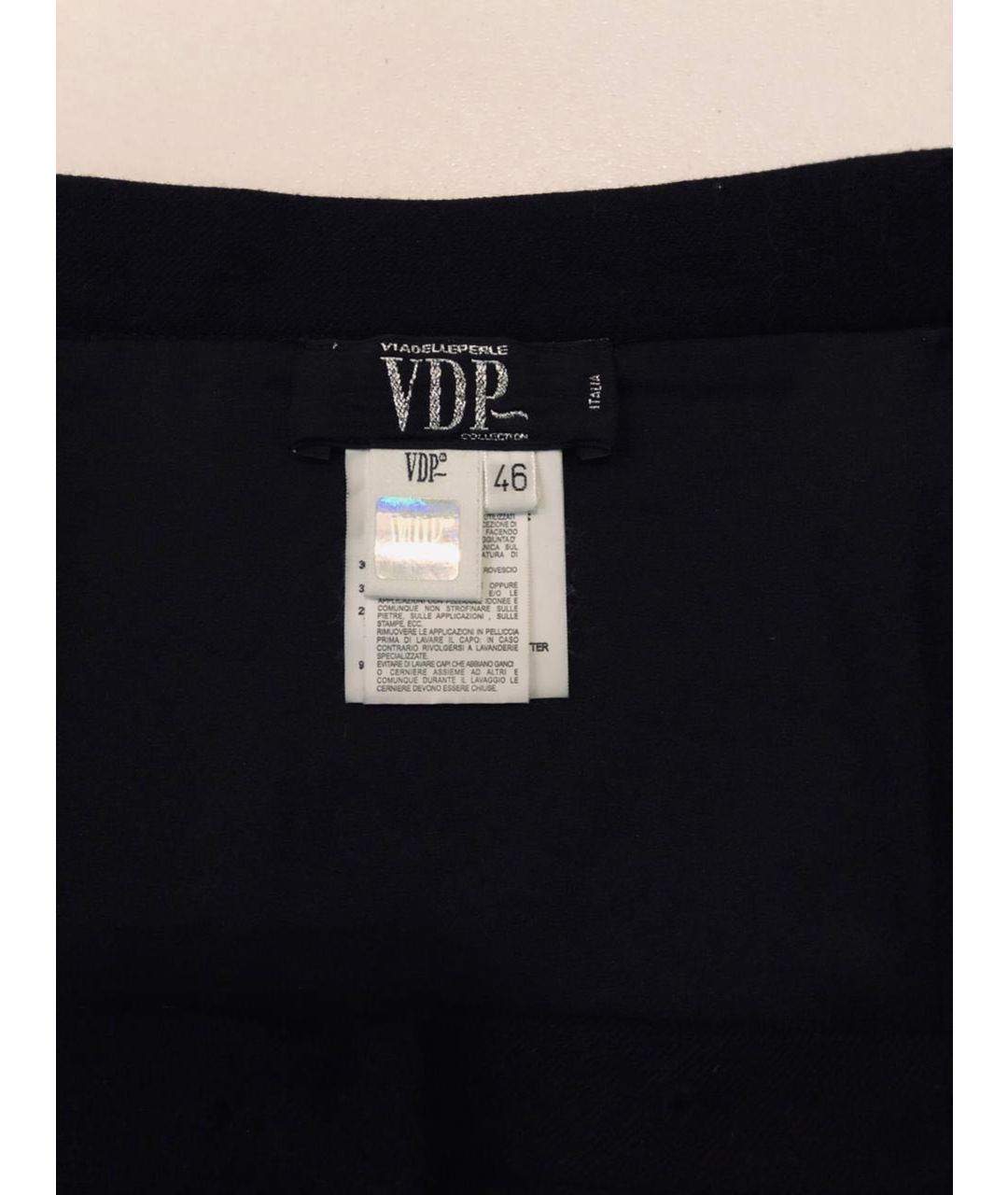 VDP Черная вискозная юбка миди, фото 5