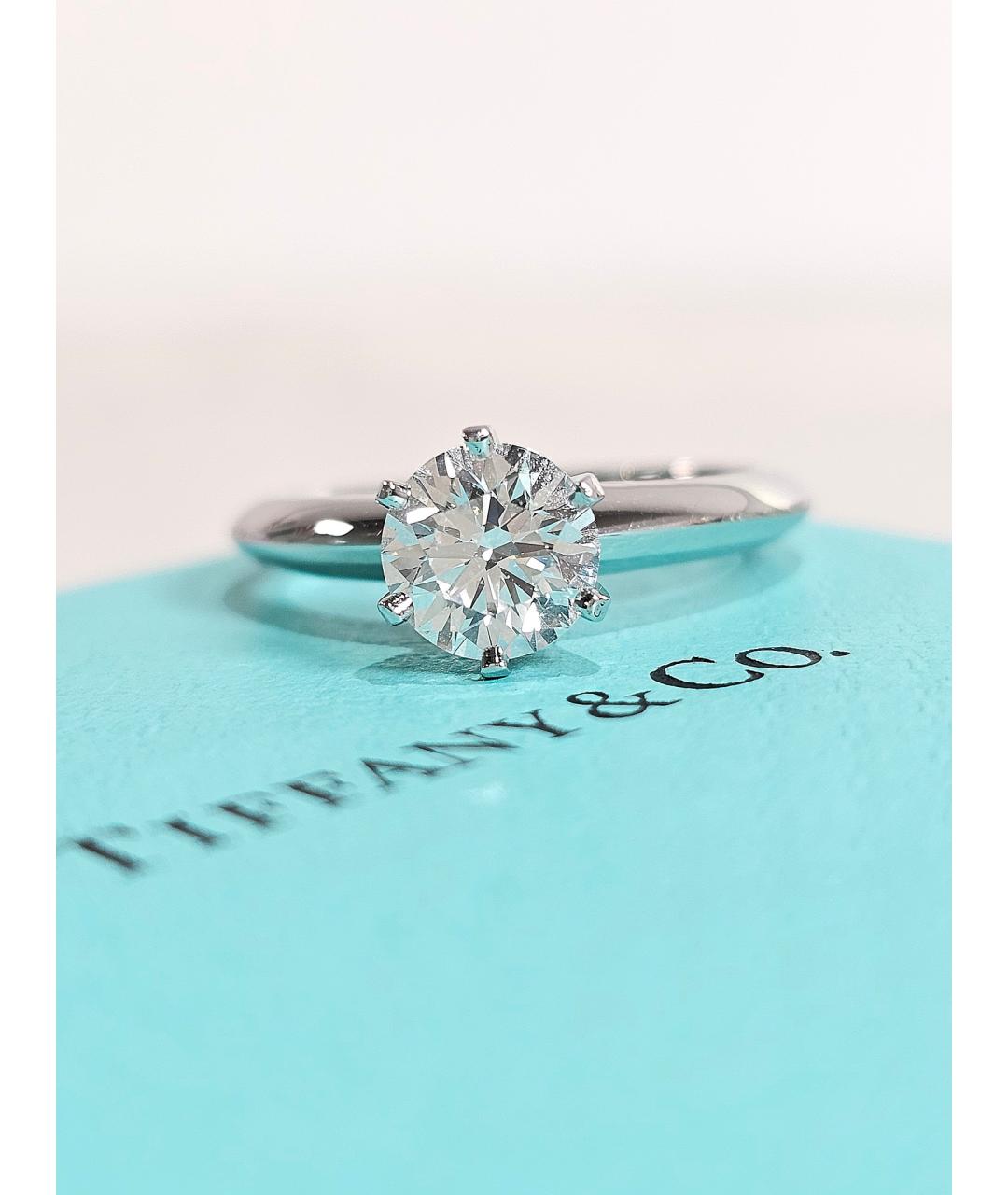 TIFFANY&CO Серебряное платиновое кольцо, фото 3