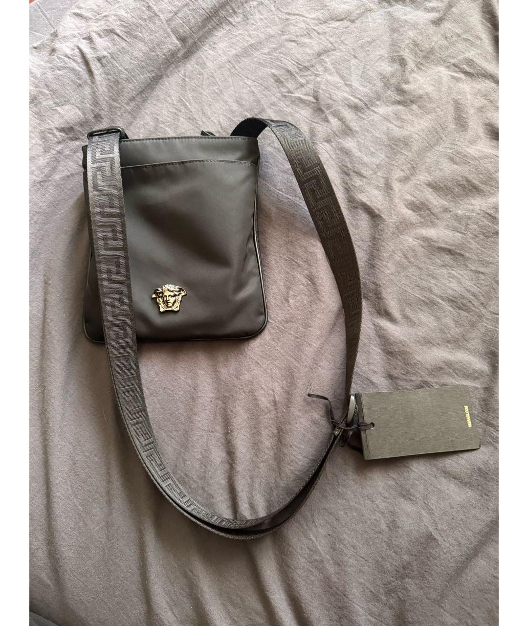 VERSACE Черная сумка на плечо, фото 7