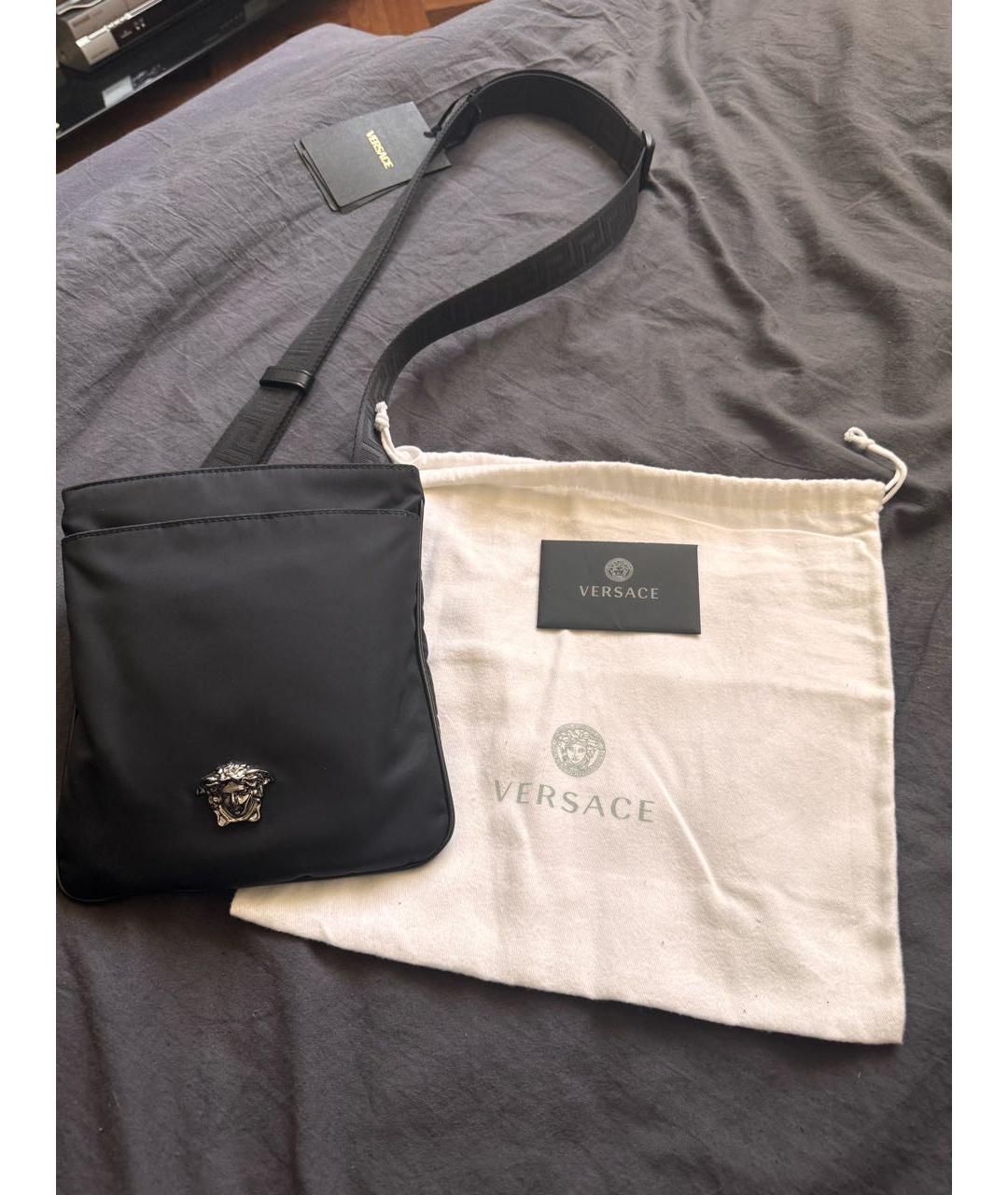 VERSACE Черная сумка на плечо, фото 5