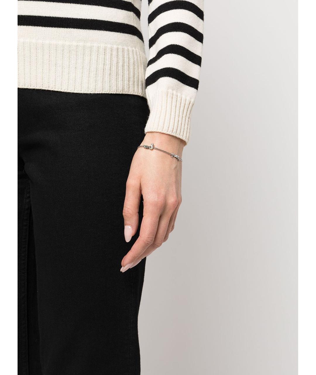 SAINT LAURENT Серебрянный латунный браслет, фото 2