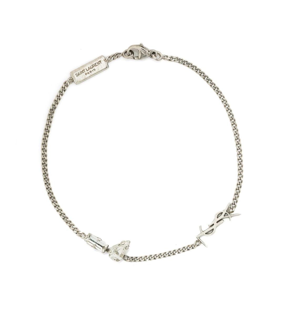 SAINT LAURENT Серебрянный латунный браслет, фото 1