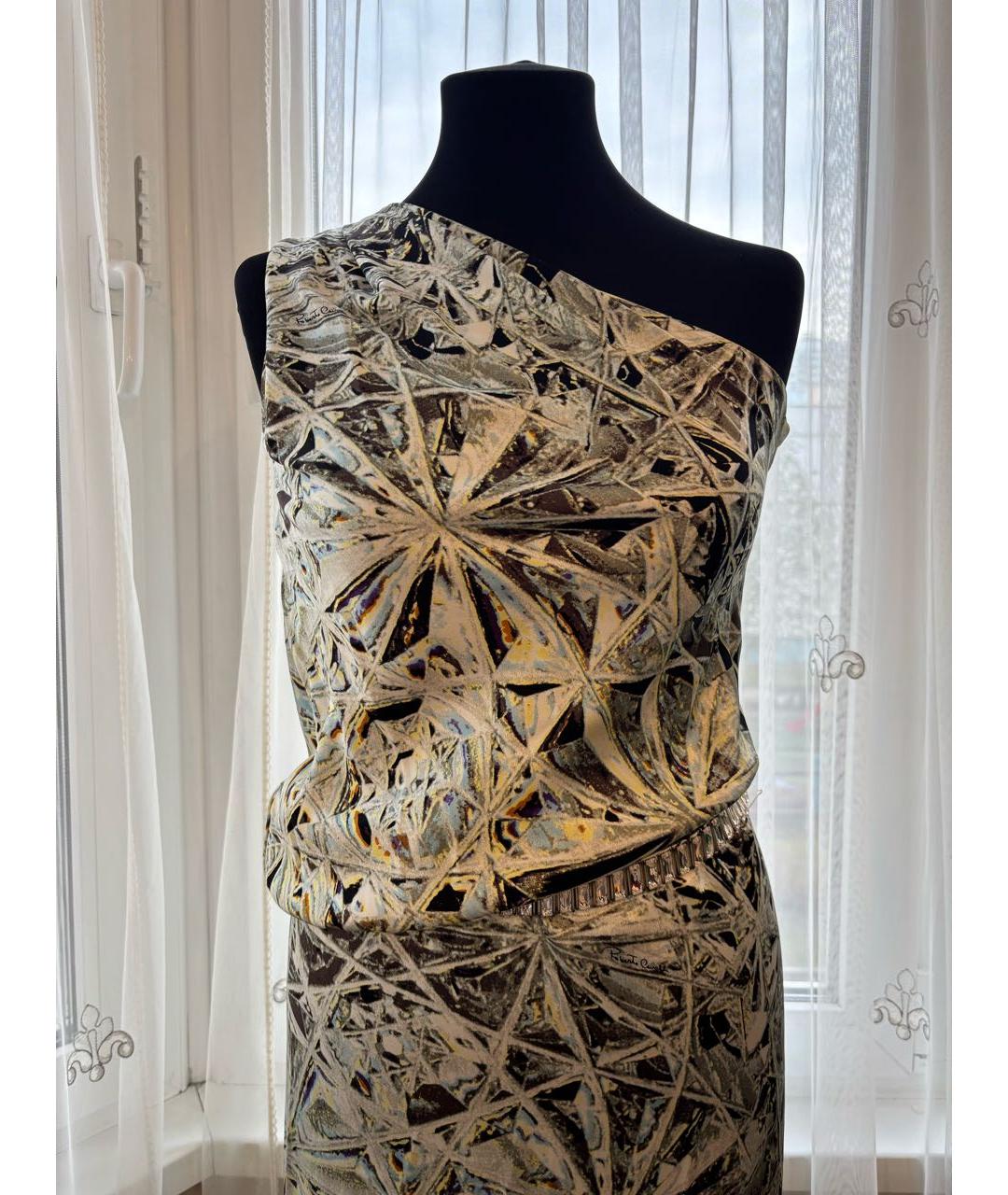 ROBERTO CAVALLI Мульти шелковое вечернее платье, фото 2