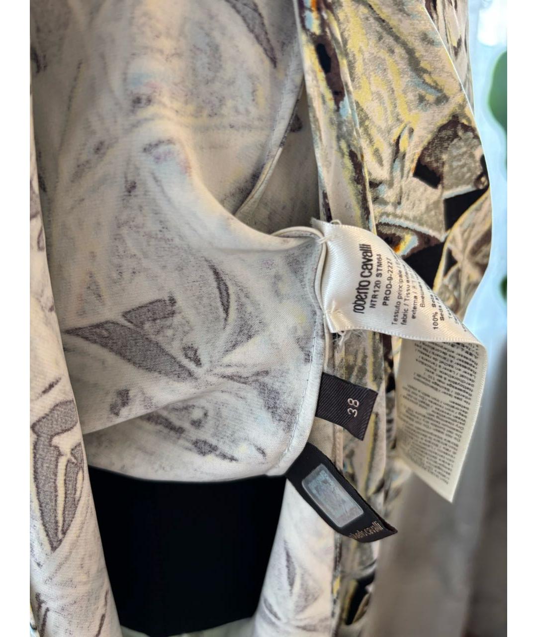 ROBERTO CAVALLI Мульти шелковое вечернее платье, фото 8