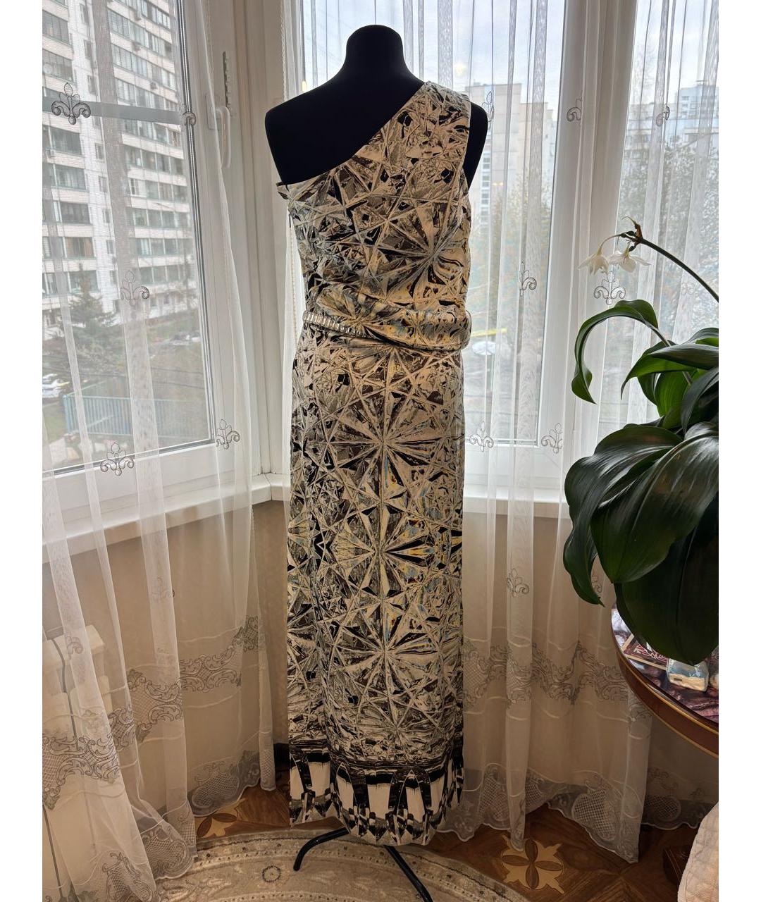 ROBERTO CAVALLI Мульти шелковое вечернее платье, фото 4