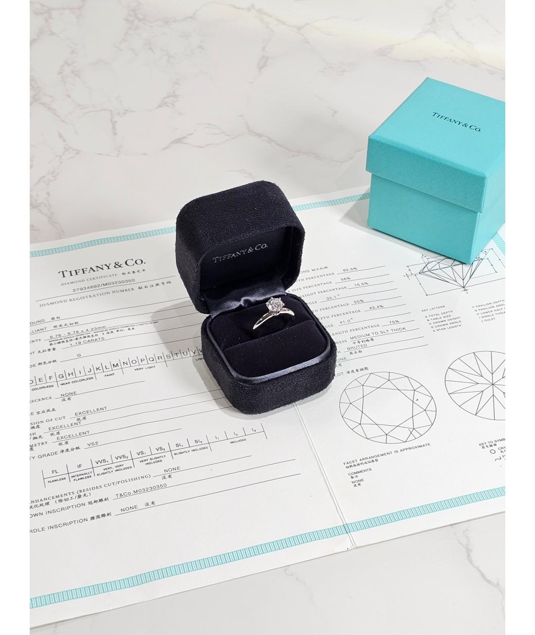 TIFFANY&CO Серебряное платиновое кольцо, фото 2