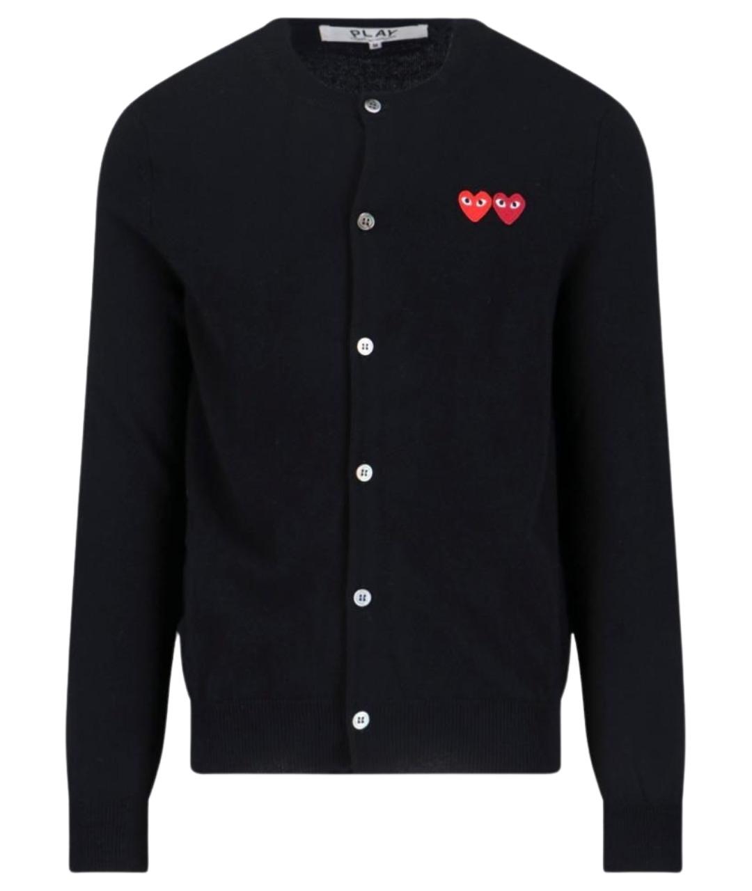 COMME DES GARÇONS PLAY Черный шерстяной кардиган, фото 1
