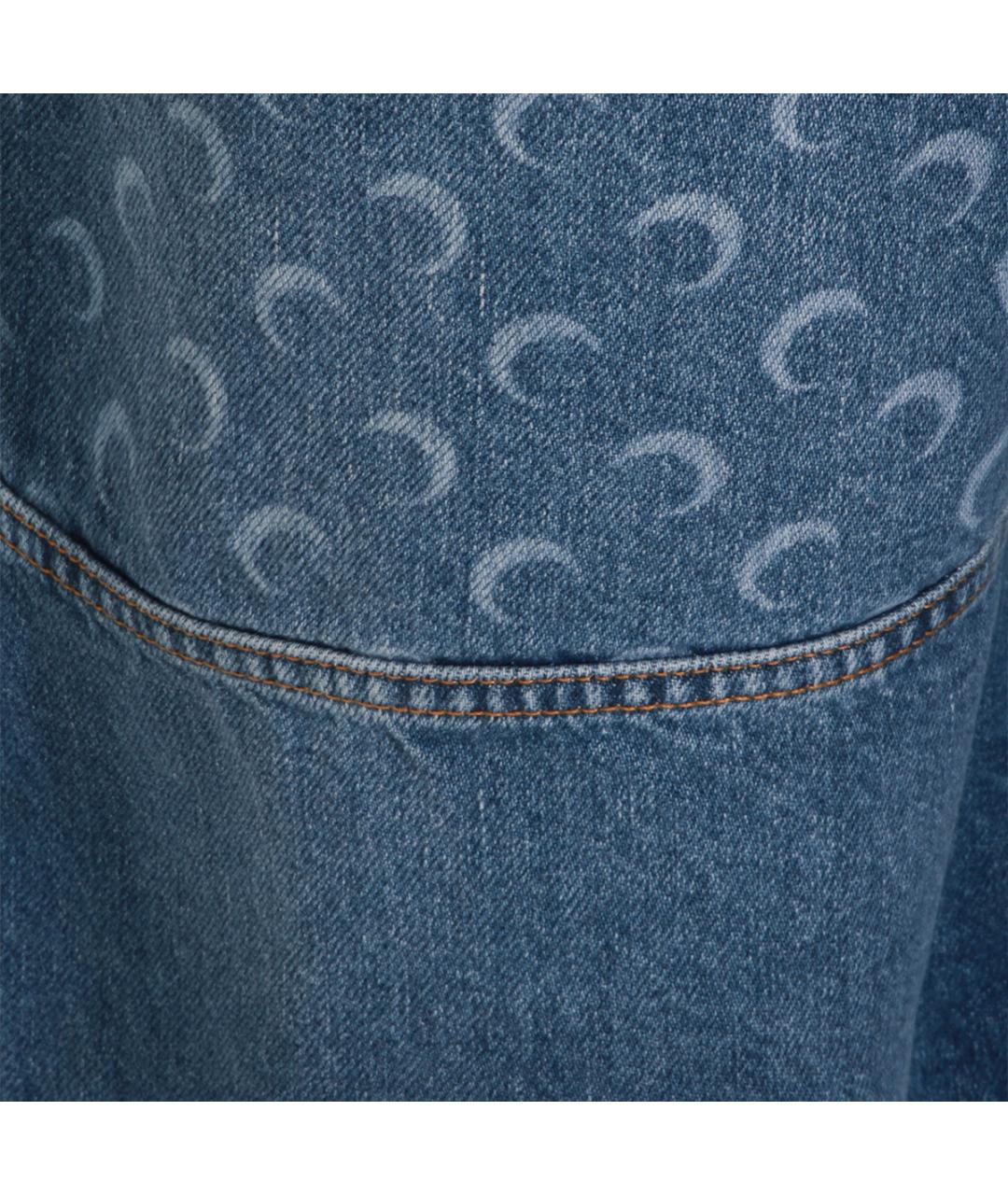 MARINE SERRE Синие деним бриджи, фото 4