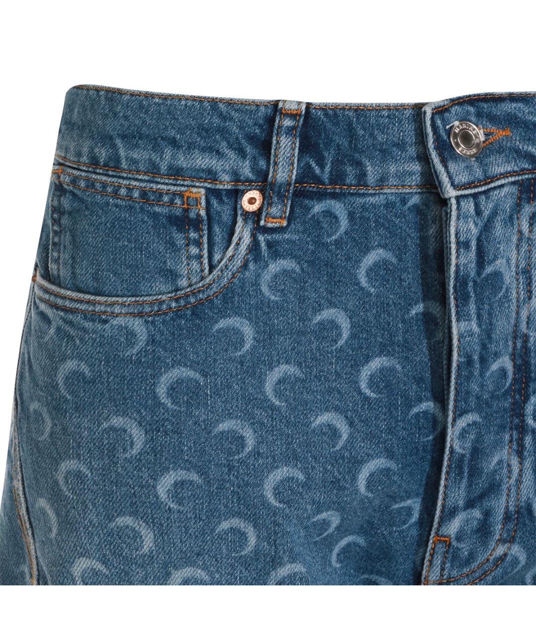 MARINE SERRE Синие деним бриджи, фото 3