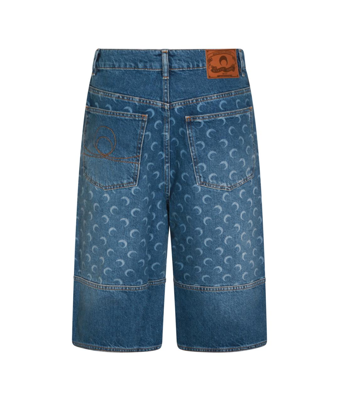 MARINE SERRE Синие деним бриджи, фото 2