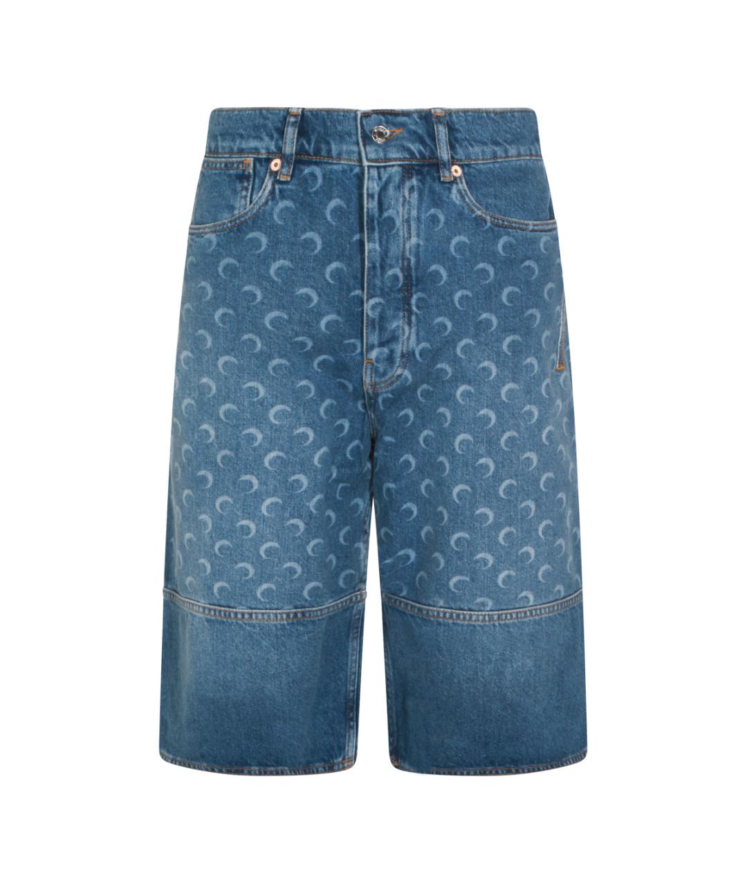 MARINE SERRE Синие деним бриджи, фото 1