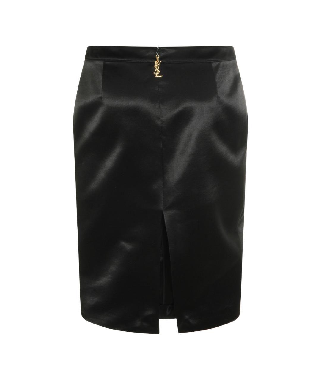 SAINT LAURENT Черная юбка миди, фото 2