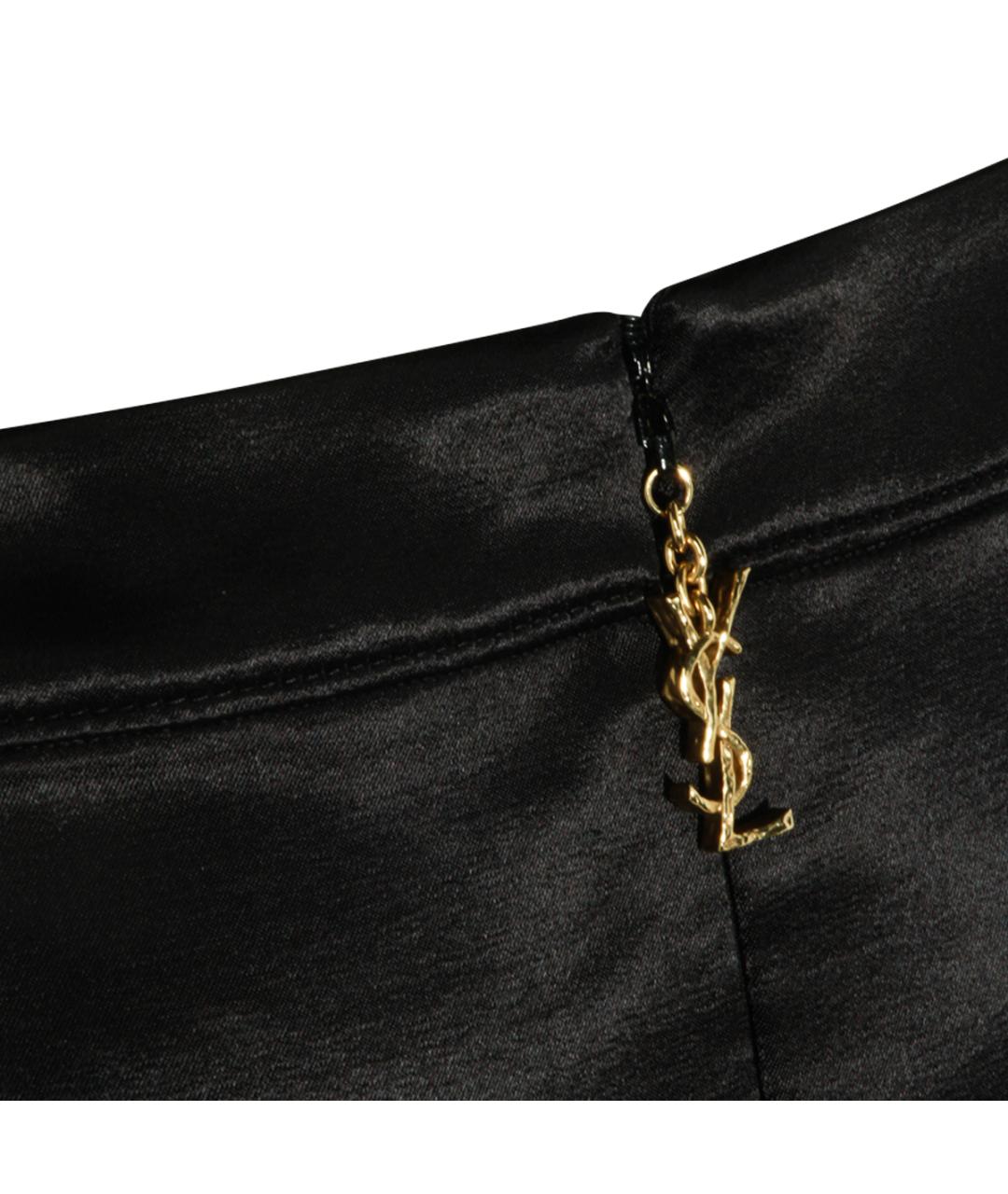 SAINT LAURENT Черная юбка миди, фото 5