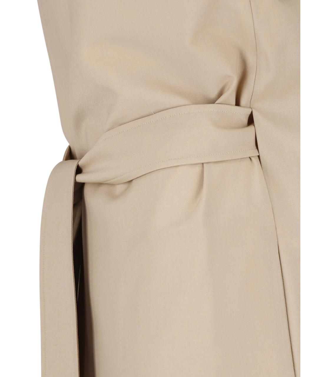 Sa Su Phi Бежевый шерстяной тренч/плащ, фото 4