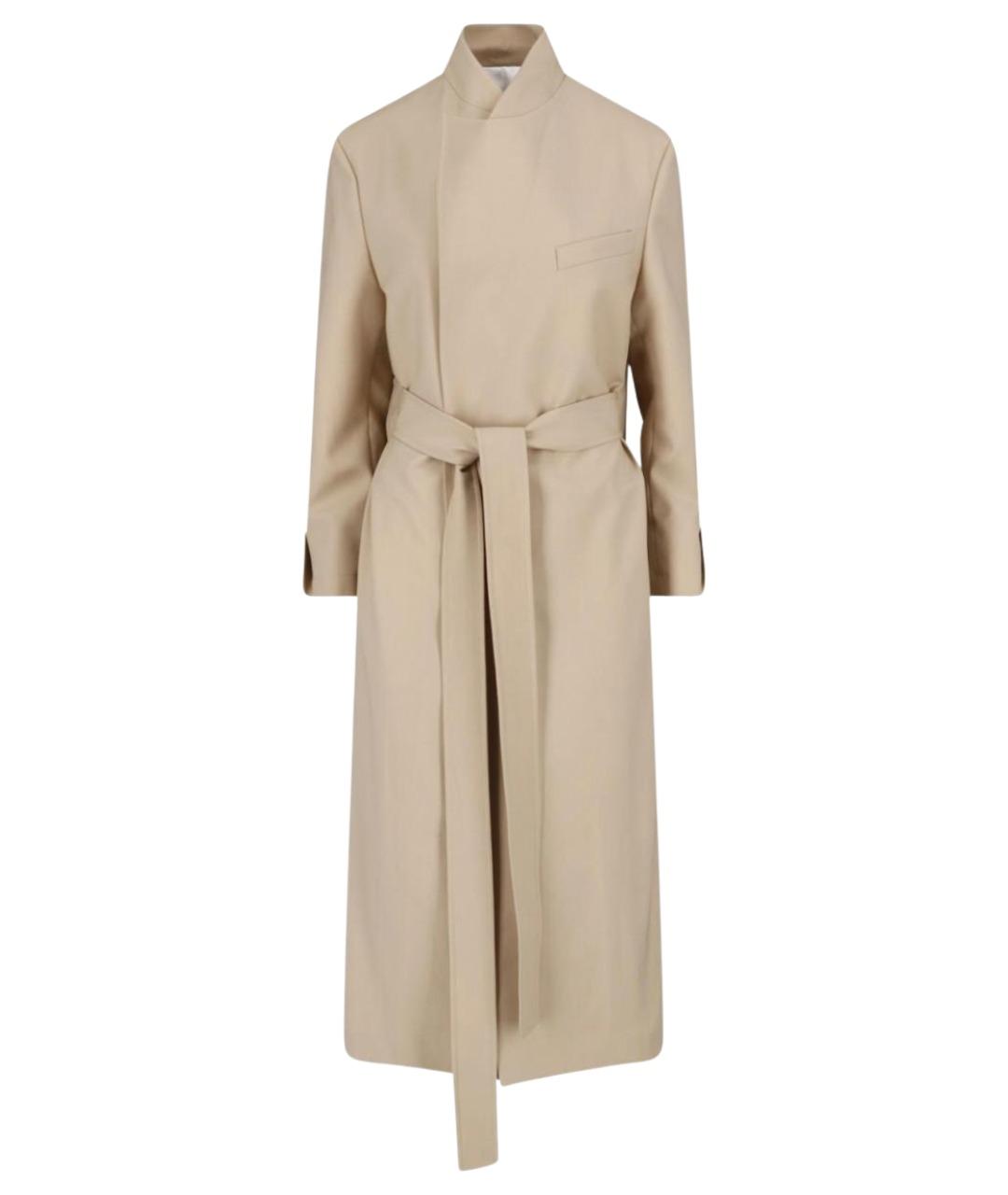 Sa Su Phi Бежевый шерстяной тренч/плащ, фото 1