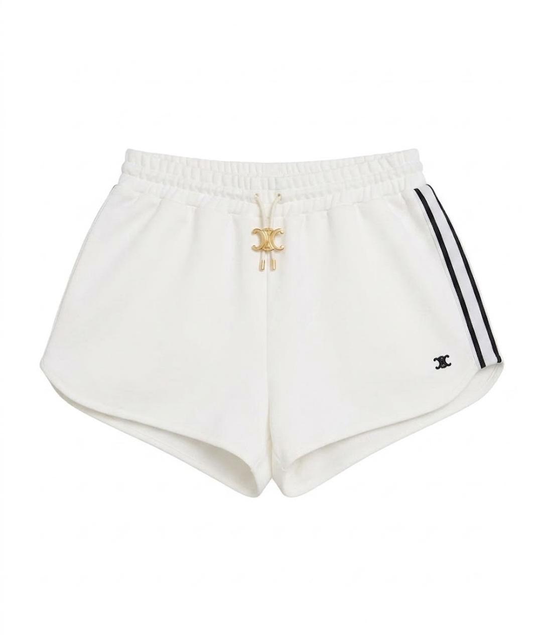 CELINE Белые хлопковые шорты, фото 1
