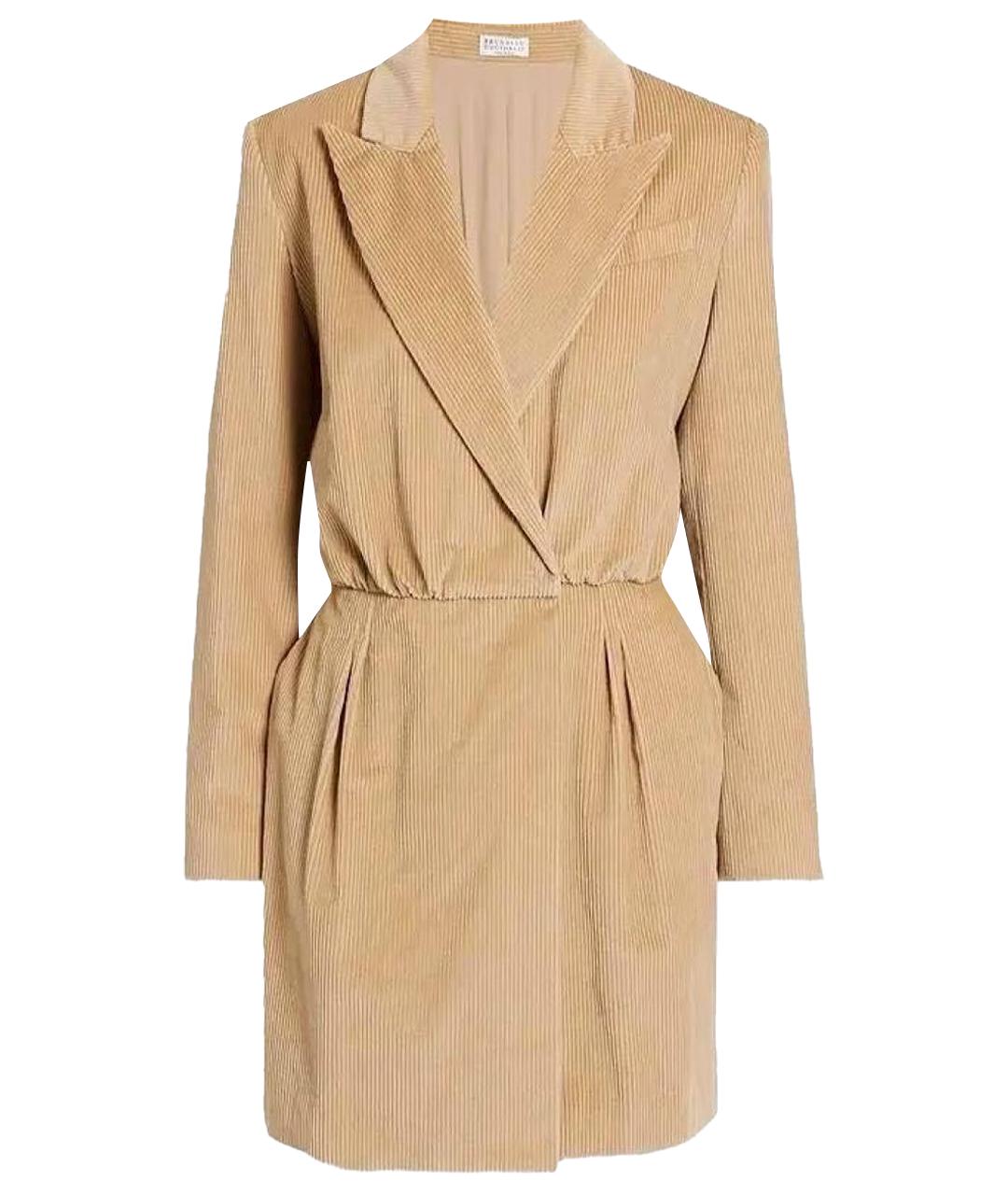 BRUNELLO CUCINELLI Бежевый хлопковый комбинезон, фото 1