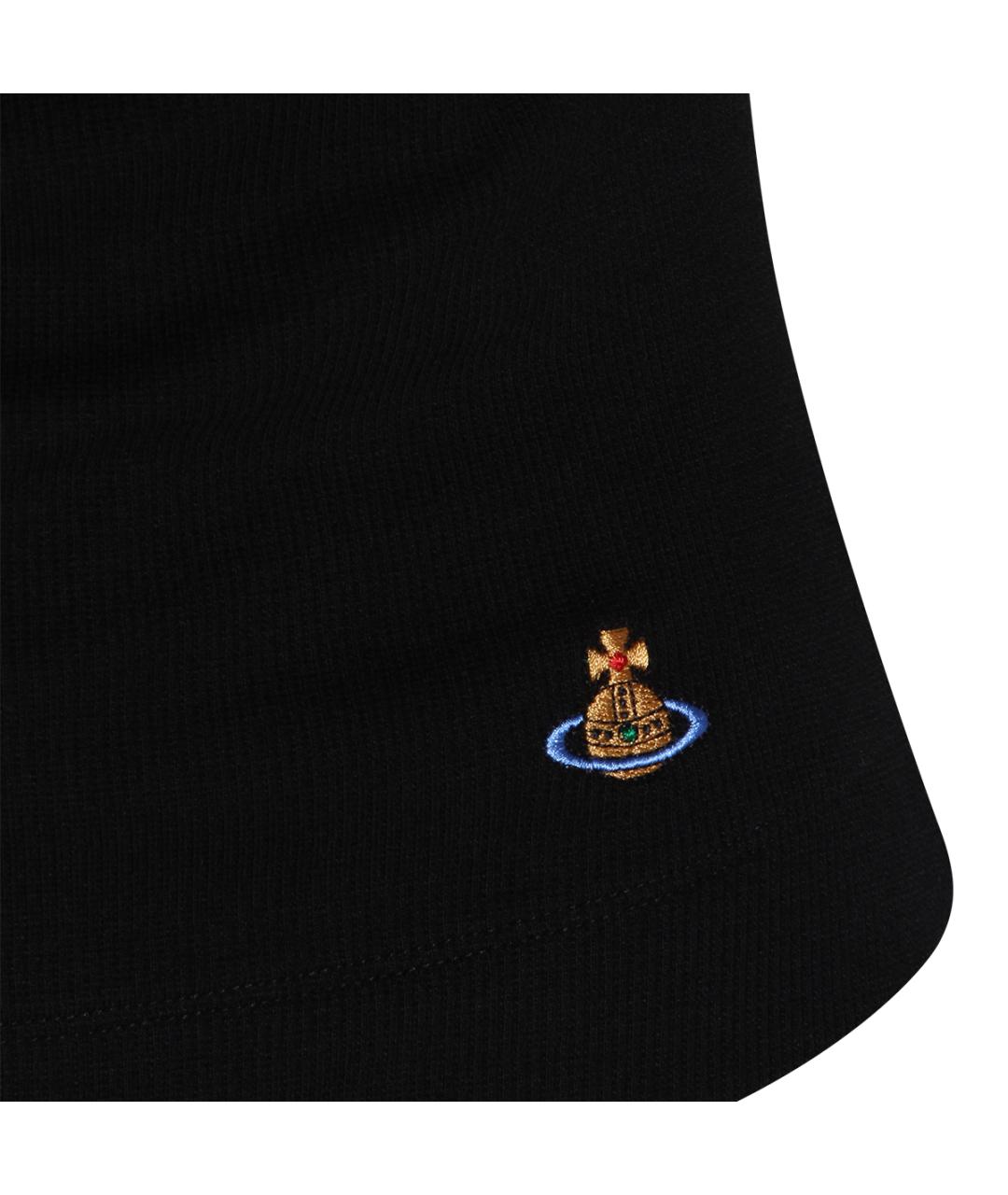 VIVIENNE WESTWOOD Черная хлопковая майка, фото 3