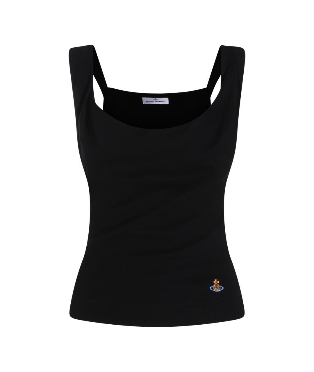 VIVIENNE WESTWOOD Черная хлопковая майка, фото 1