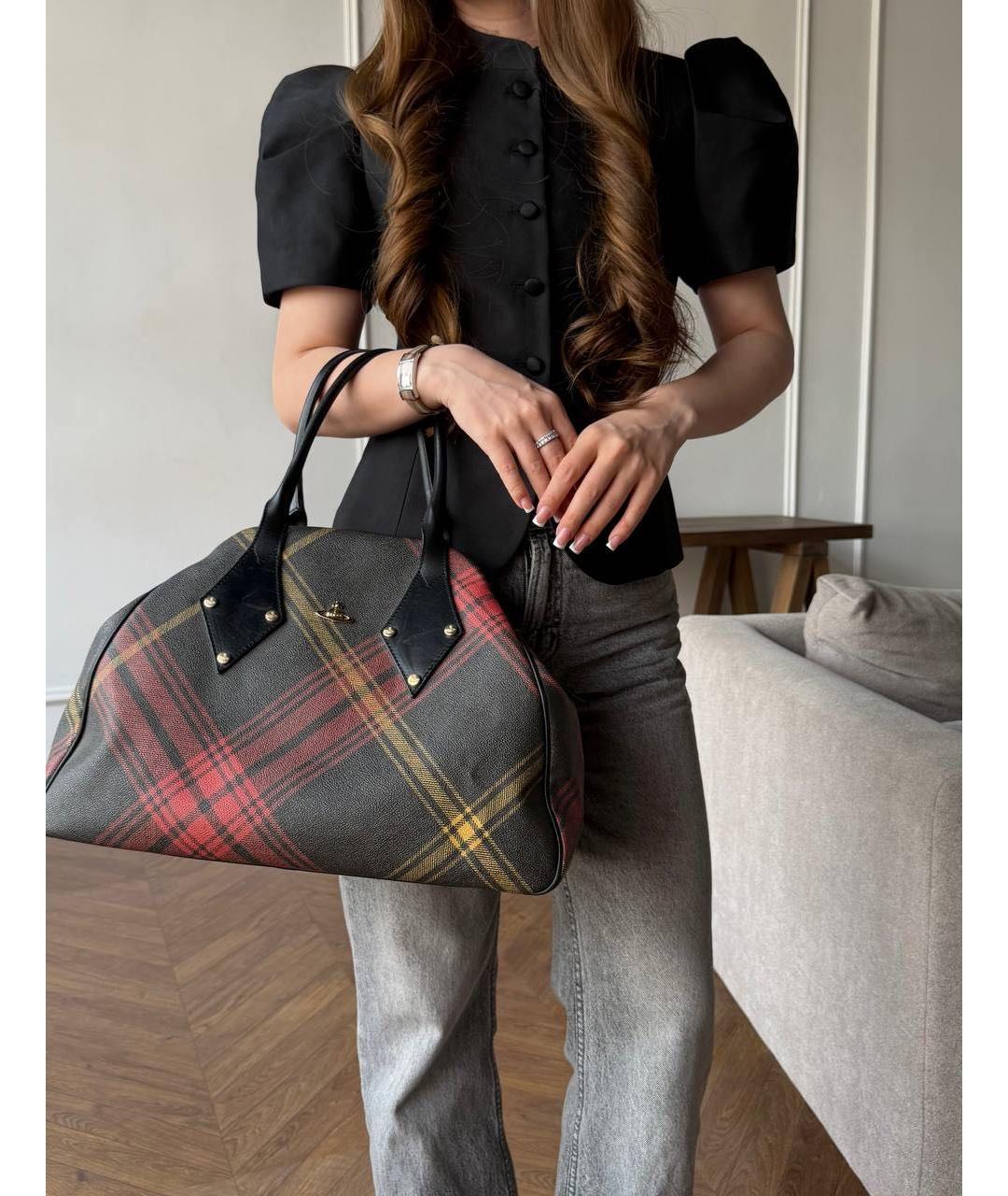 VIVIENNE WESTWOOD Серая сумка с короткими ручками, фото 5