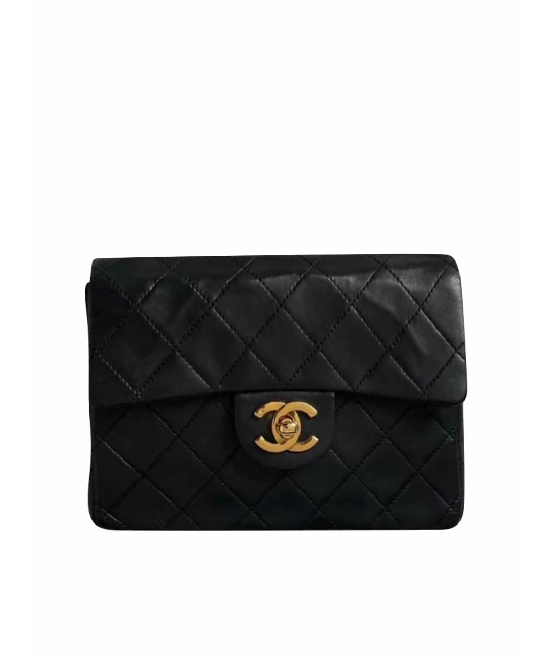 CHANEL Черная кожаная сумка через плечо, фото 1