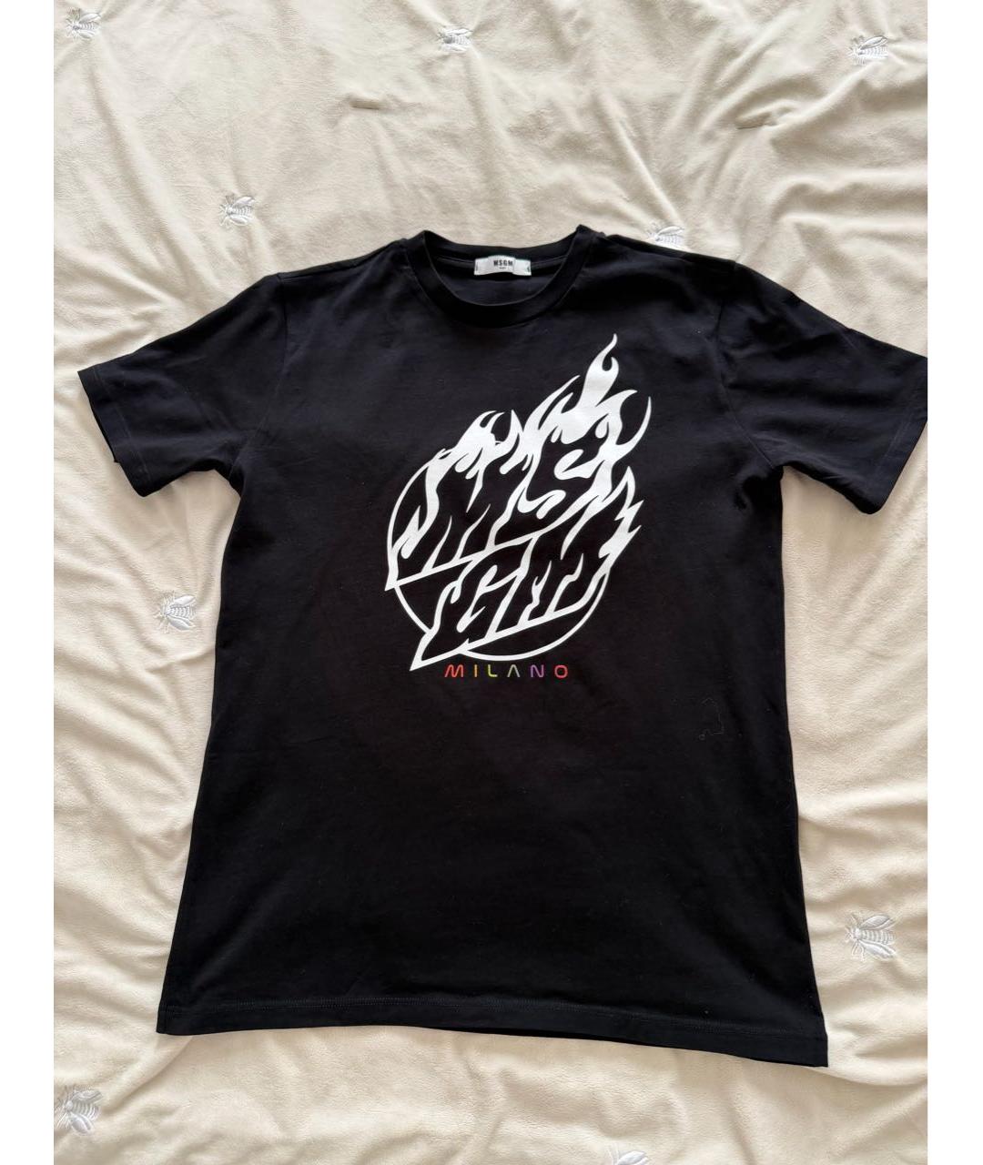 MSGM Черный хлопковый детская футболка / топ, фото 7