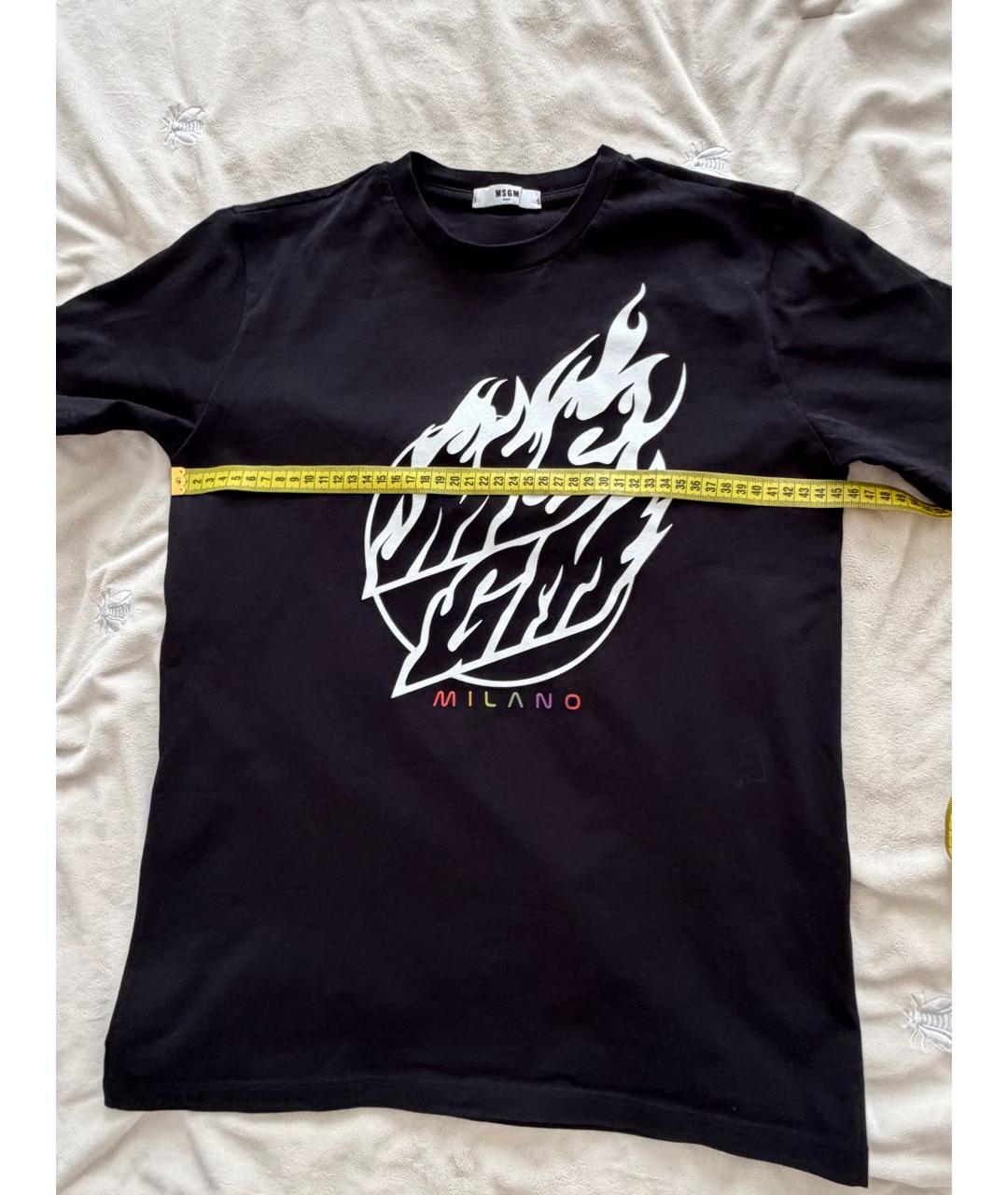 MSGM Черный хлопковый детская футболка / топ, фото 4