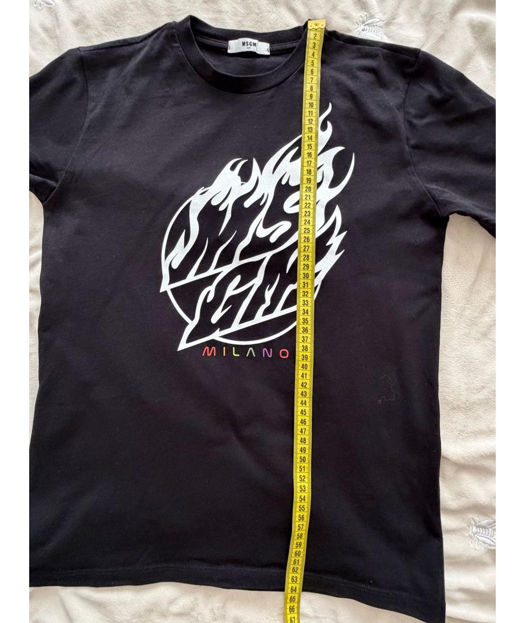 MSGM Черный хлопковый детская футболка / топ, фото 3